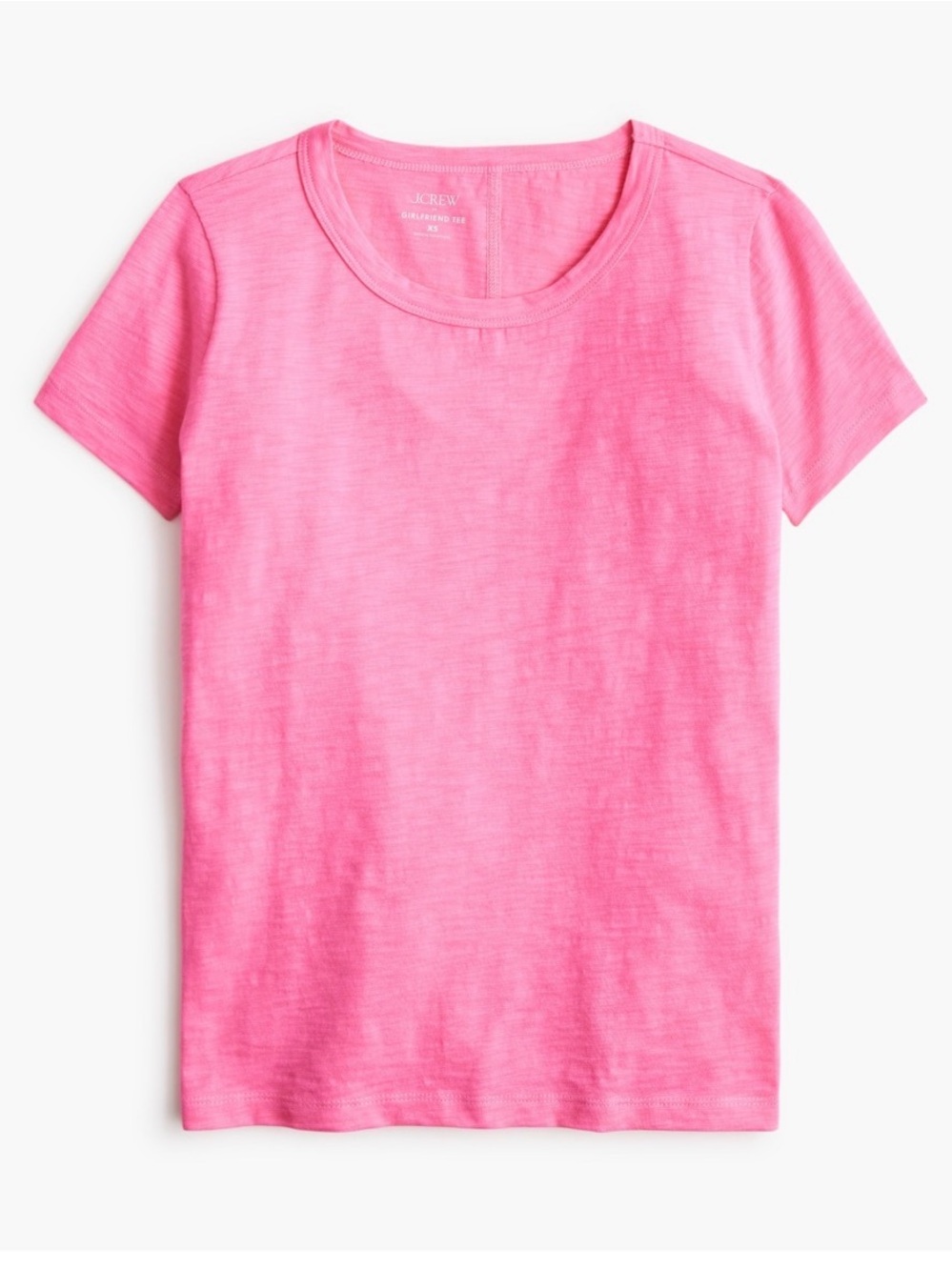 J. Crew Bright Pink Short-Sleeve Crewneck Tee
